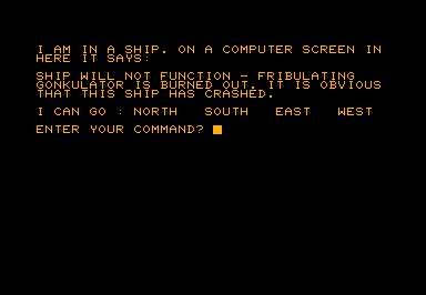 Journey to the Center of the Earth game screenshot for Commodore PET